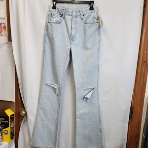 Etica Light Blue Flare & Wide Leg Jeans